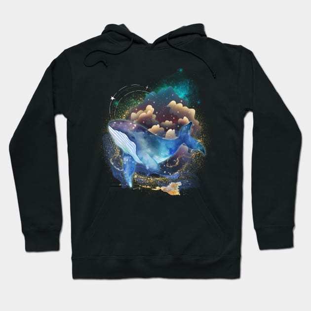 Space Whale Hoodie by SpiralBalloon